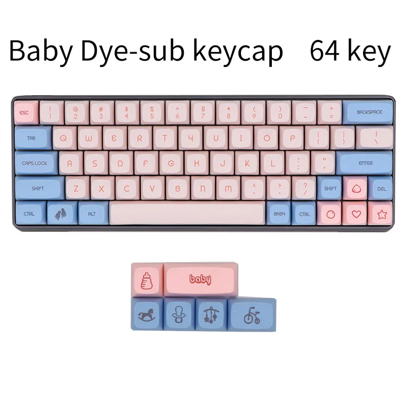 BGKC PG Детские этермосублимационные шрифты PBT DSA keycap для проводной USB механической