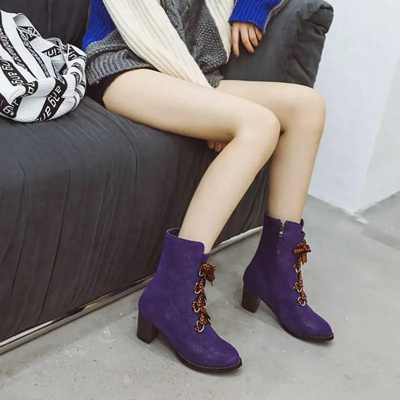 Женские ковбойские джинсовые ботинки ASILETO синие ботильоны на высоком каблуке с