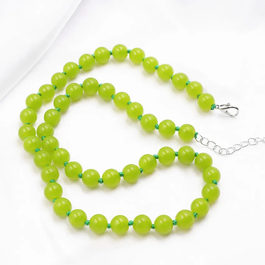 Элегантное ожерелье Olivine Peridot с круглыми бусинами ожерелья из натурального камня
