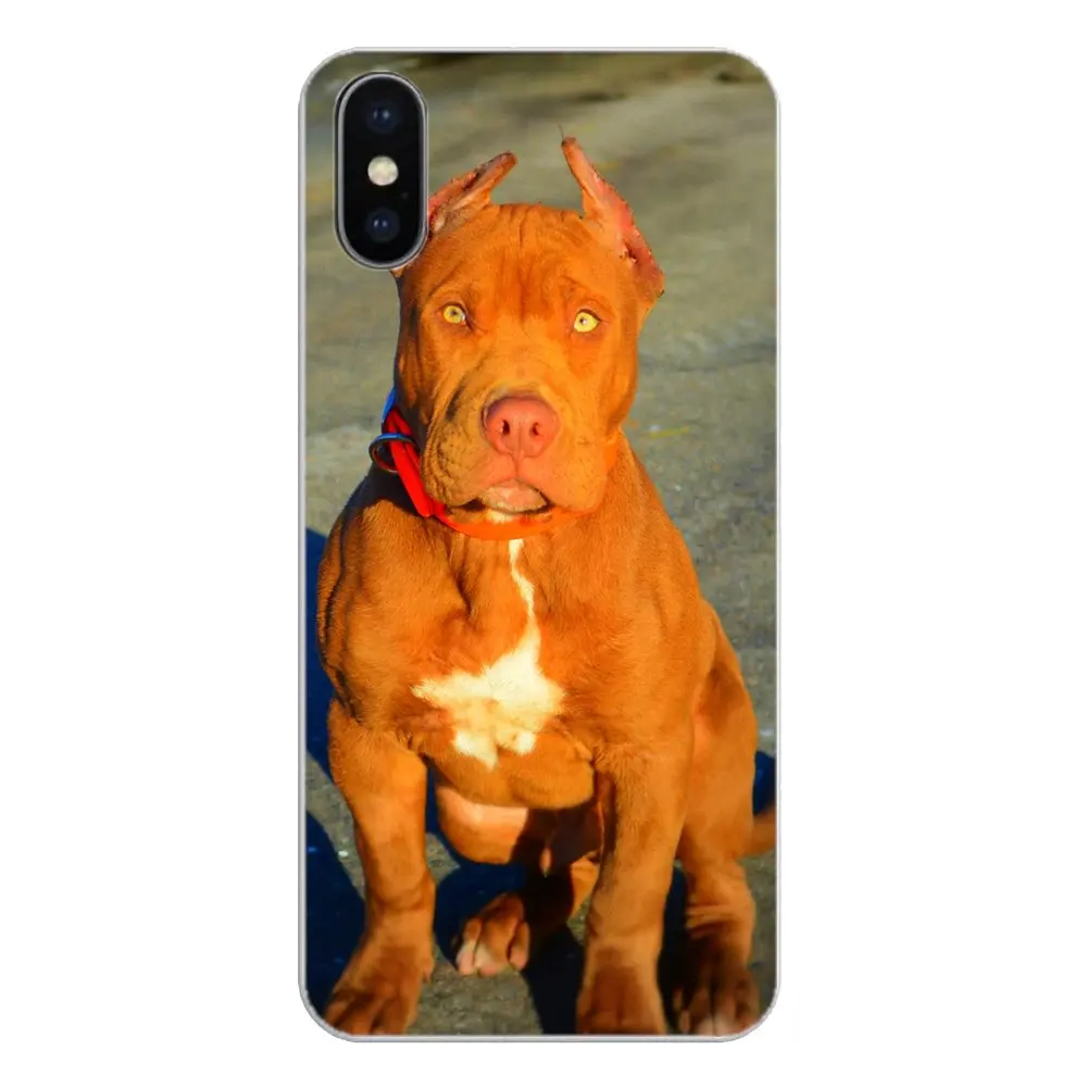 Для iPod Touch iPhone 4 4S 5 5S 5C SE 6 6S 7 8 X XR XS Plus MAX TPU Чехлы пастельный щенок питбуль-терьера