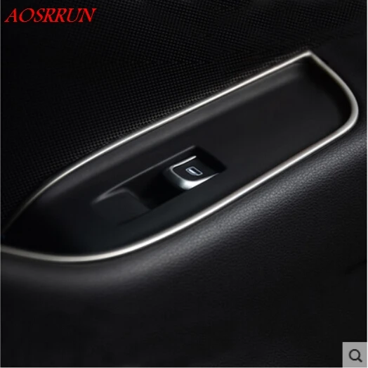 

Cars decorative plating window lift button switch decoration NEW for Audi A3 A4 A6 Q3 Q5 car accessories car-styling for