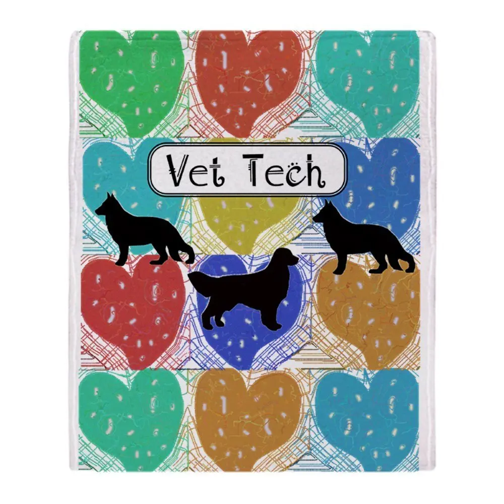 Vet Tech 2 Hearts. PNG мягкое Флисовое одеяло 50 &quotx 60&quot для стадиона диван-кровать детское