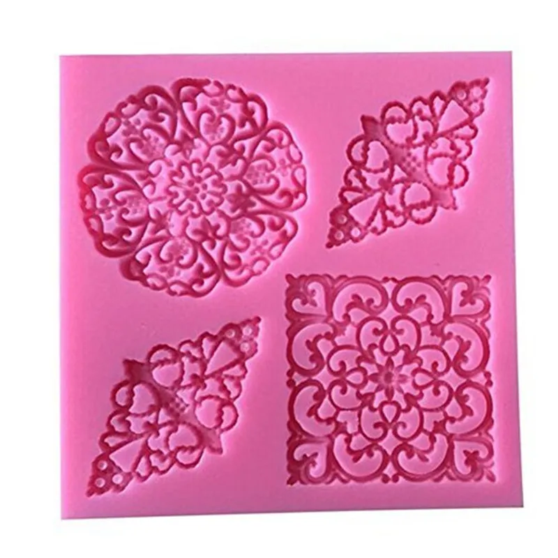 Новая кружевная Цветочная 3D силиконовая форма для помадки мини сделай сам