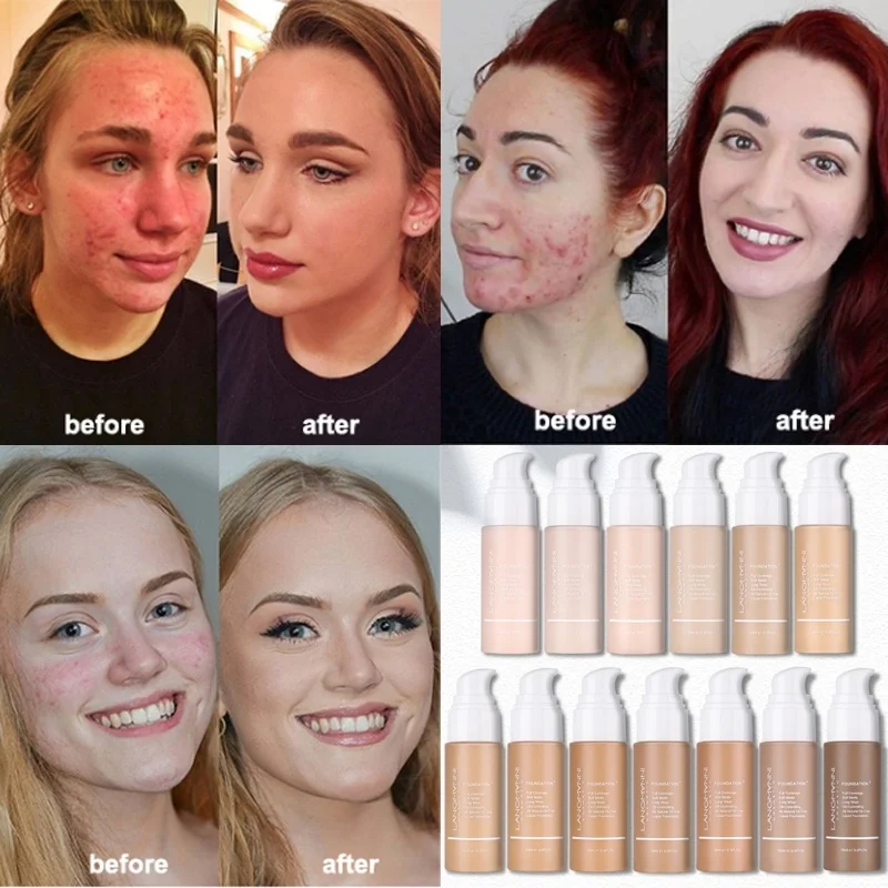 

30ml Liquid Foundation Soft Matte Concealer 13 Colors Primer Base Professional Face Make up Foundation Contour Palette