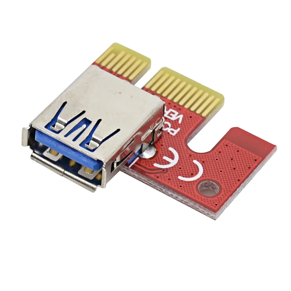 Оптовая продажа 60 см USB 3 0 PCIE Райзер карта PCI E Экспресс 1x to16x адаптер SATA 15Pin источник