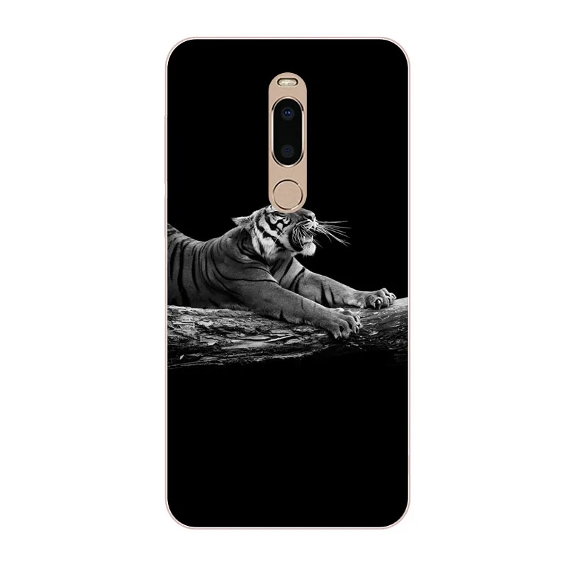 meizu X8 Case Silicon Tiger lion Painting Soft TPU Back Cover for x8 Phone protect Bags shell |