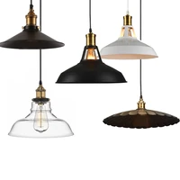 industrial retro style art led pendant light black white edison light bulb pendant lamp hanging light luminaries lampshade
