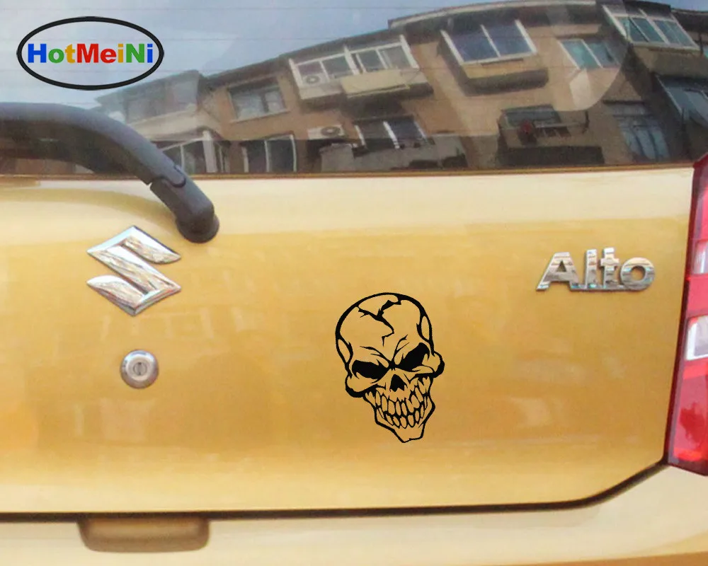 HotMeiNi JDM Стайлинг череп треснувшая человеческая голова Автомобильная наклейка