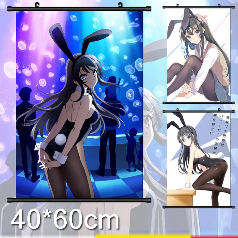 

Classic Anime role Bunny Girl Sakurajima Mai High definition canvas posters hanging scroll paintings Worth collecting