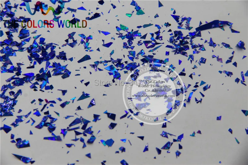 Tca705 голографический Королевский Голубой цвет mylar Простыни случайных вырезать Размеры хлопья для ногтей украшения и другие Art украшения DIY
