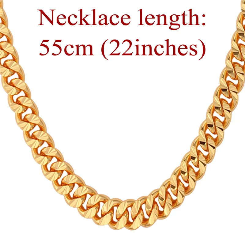 gold color 22 inches Цепочка Starlord для мужчин, винтажное золотое ожерелье, 6 мм, 55 см, 22 дюйма, модное мужское ожерелье, кубинская цепочка, ювелирное изделие N838 - Окраска металла: gold color 22 inches