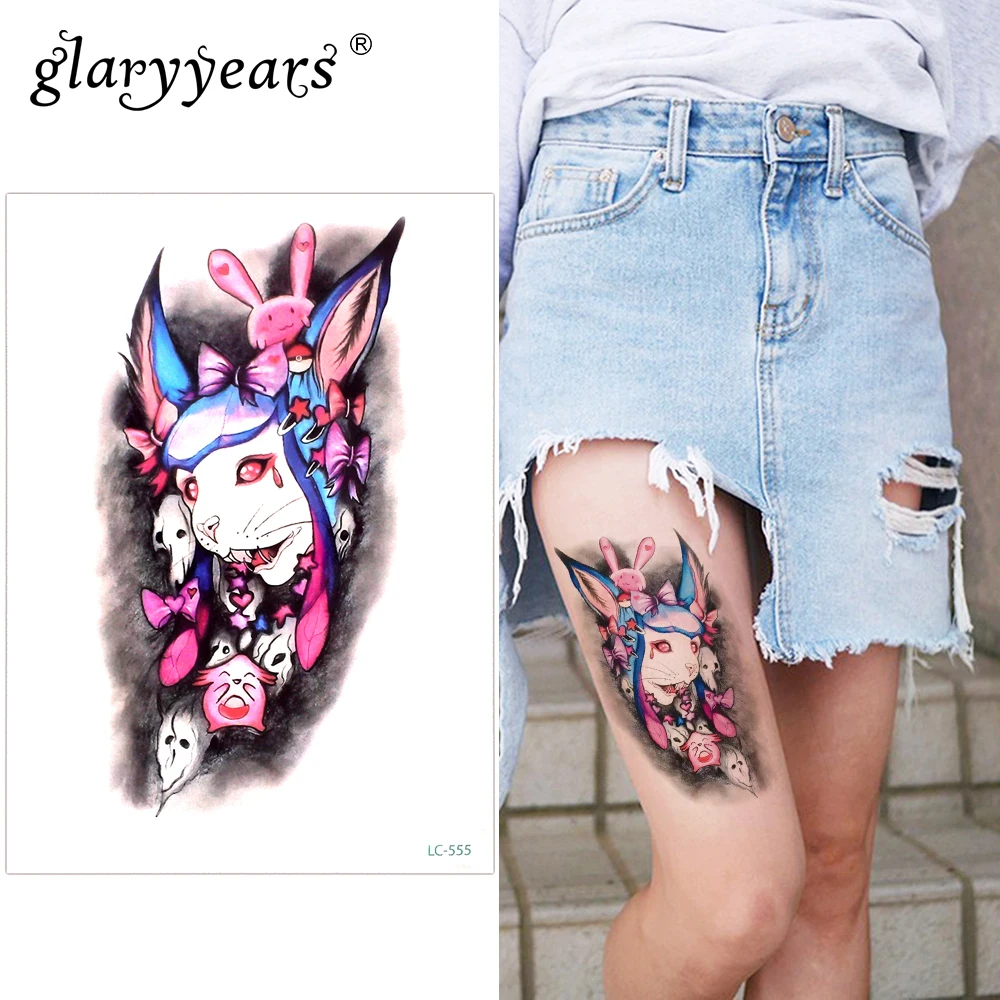 Наклейки для татуировок Red Eye Rabbit наклейки с длинным рукавом водостойкие рисунком