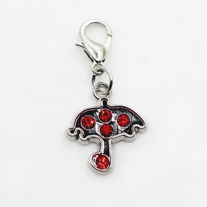 

Новое поступление, 20 шт./лот, подвеска в виде зонтика с красными кристаллами, застежка-лобстер, сделай сам, браслет, ожерелье, подвески, ювели...