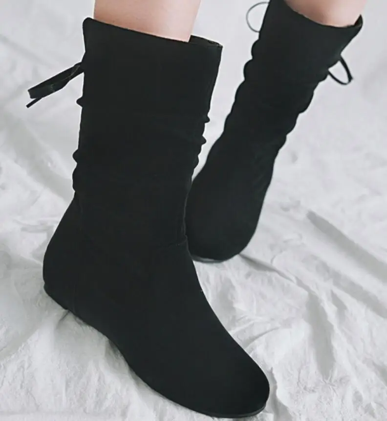 Женская обувь Chaussure Zapatos Mujer Sapato Ботинки до середины икры на высоком массивном