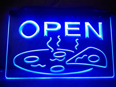 

LB496- OPEN Pizza Display Cafe NEW NR LED Neon Light Sign home decor crafts