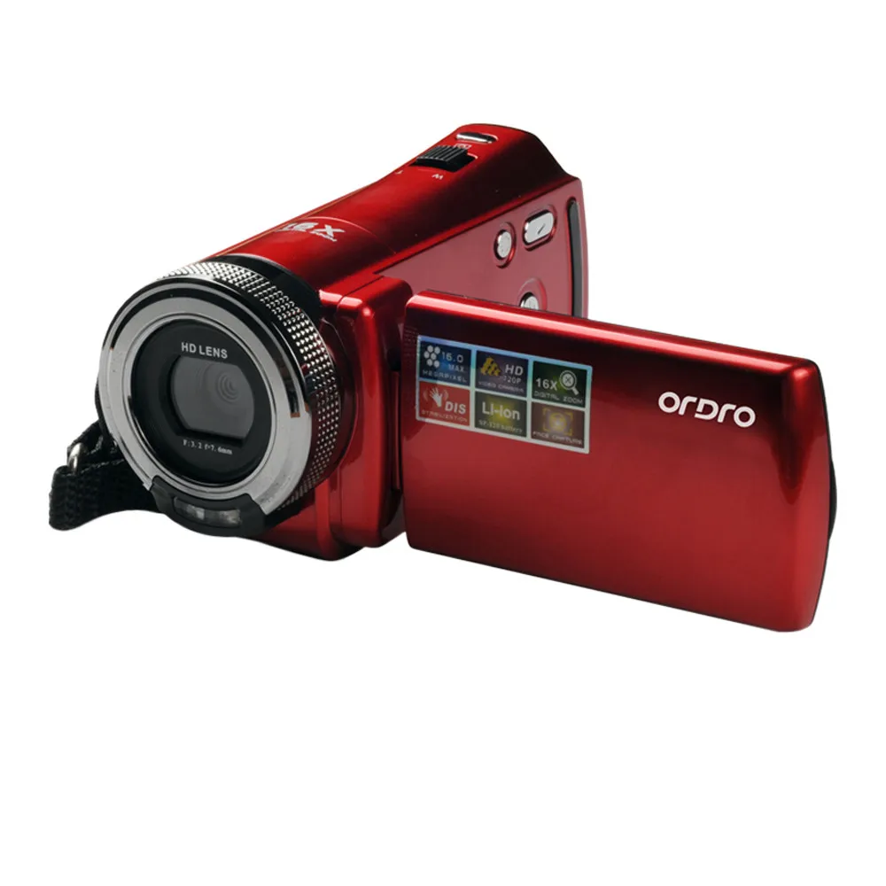 16MP 720P 16X цифровой зум dvc Цифровая видеокамера 2,7 дюймов TFT ЖК-экран распознавание лица захват улыбки анти-встряхивание