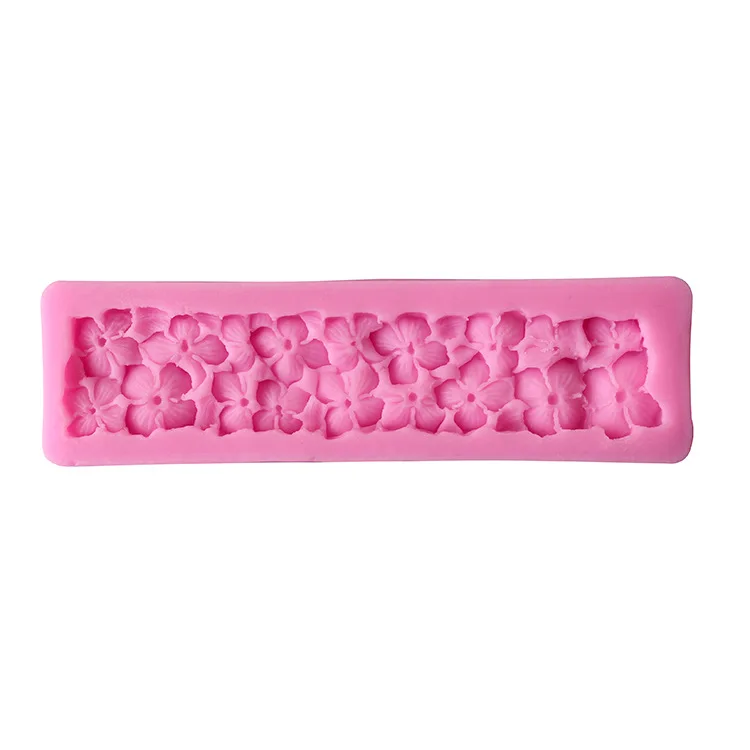 Новое поступление длинная кружевная Цветочная 3D силиконовая форма для торта