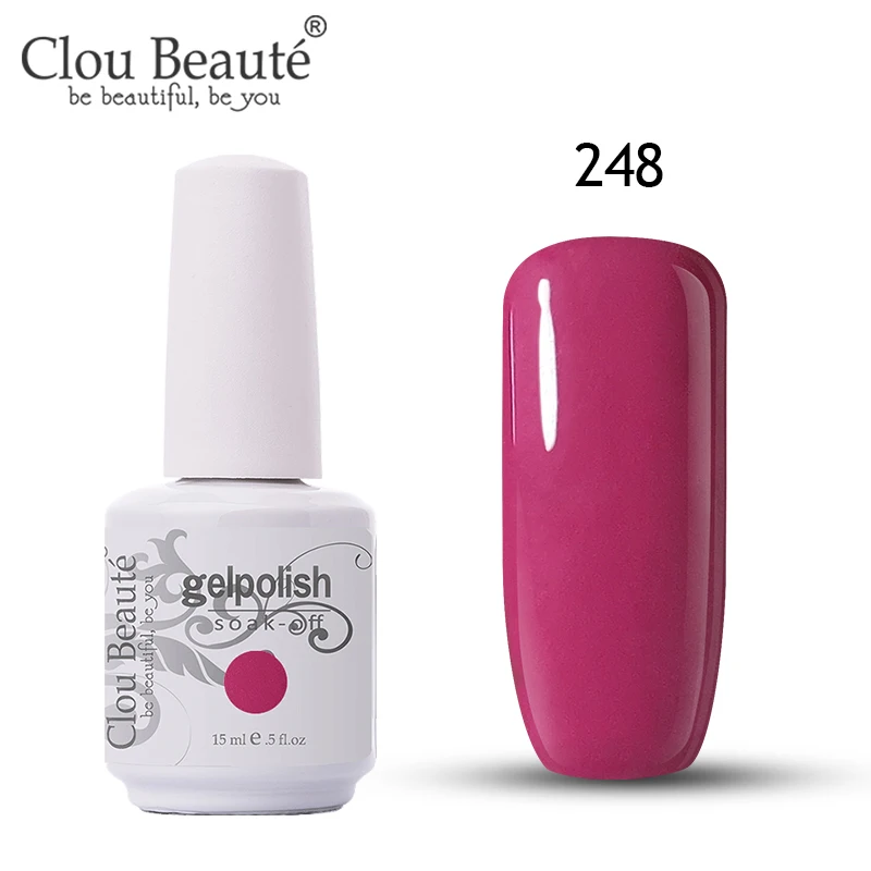 248 Гель-лак для ногтей Clou Beaute, 15 мл, 40 цветов, СВЕТОДИОДНЫЙ УФ-Гель-лак для ногтей, полуперманентный впитывающий гель, лак, эмаль, УФ-Гель-лак - Цвет: 248