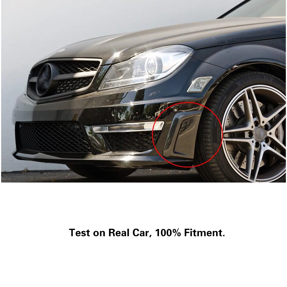 Передний Боковой бампер из углеродного волокна для Mercedes Benz C Class W204 C63 AMG