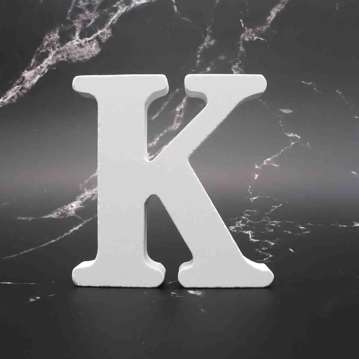 K 1 шт. 8 см X 8 см белая деревянная буква Английский алфавит DIY Индивидуальное Имя Дизайн Искусство ремесло отдельно стоящее сердце свадебное украшение - Цвет: K