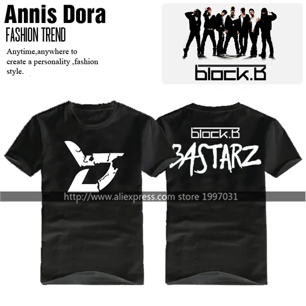 Футболка с короткими рукавами логотипом KPOP B Zico TAEIL bbomba JAEHYO U.KWON PARK KYUNG P.O bastarz|t-shirt
