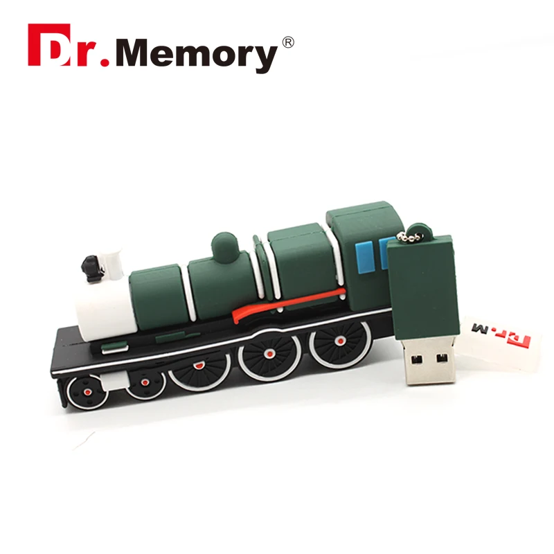 Милая зеленая игрушка поезд миниатюрный мультяшный USB флэш накопитель 32 ГБ