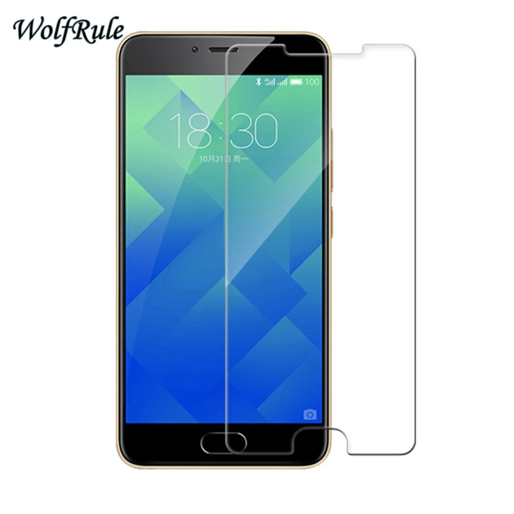 2 piezas de vidrio para Meizu M5S Protector de pantalla de vidrio templado Meizu M5S vidrio Meizu Meilan 5S pel&iacute;cula de tel&eacute;fono Anti-rasgu&ntilde;o WolfRule-1