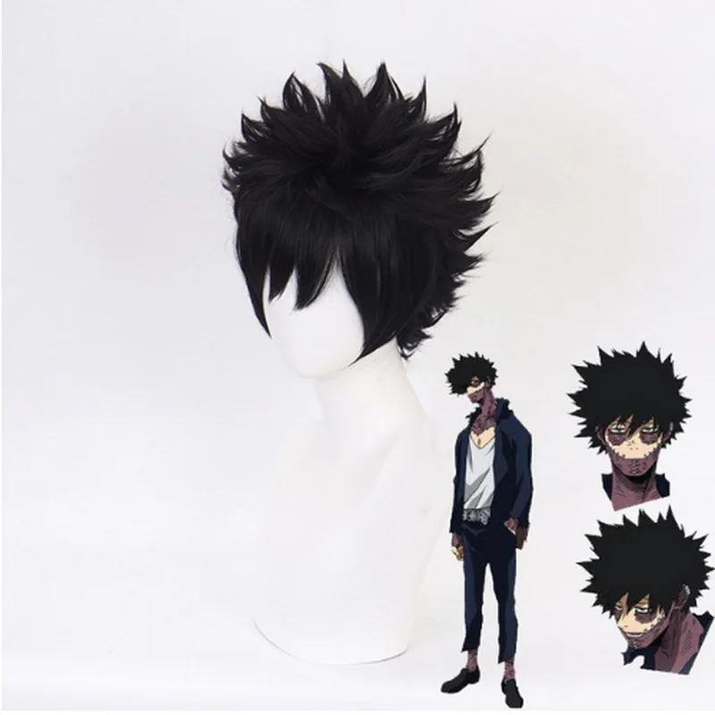 Аниме Мой герой Academy Dabi короткий черный парик для косплея Boku no Hero Хэллоуин