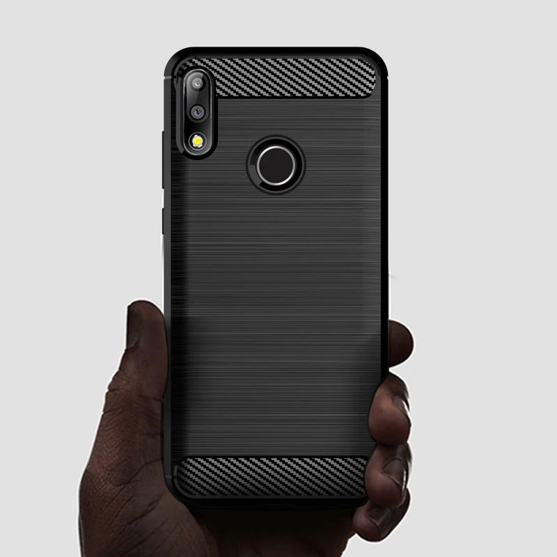 For Asus Zenfone Max Pro M2 ZB631KL Case Carbon Fiber Cover ZB633KL Shockproof Silicone Soft Phone Cases |