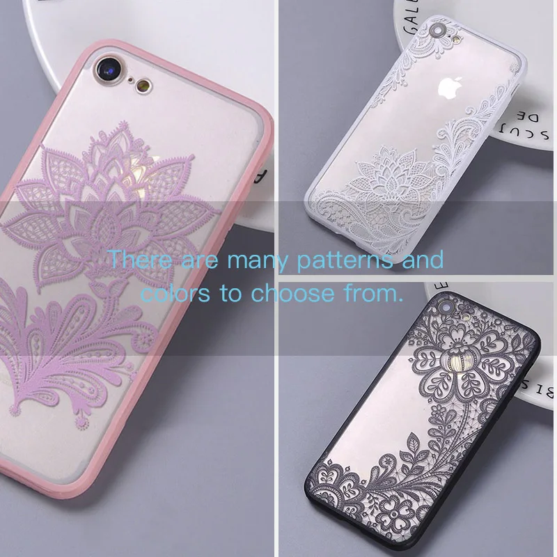 Lace Phone Case For Apple iPhone X XR XS MAX Luxury Flower Patterned Sexy Silicone Shell 7 6 6s Plus |