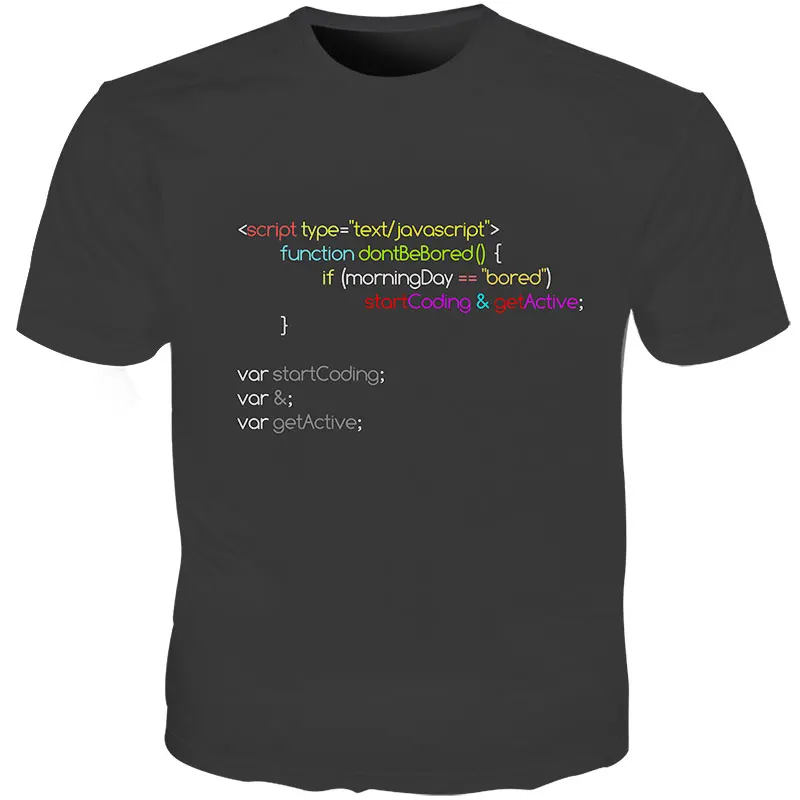 Cloudstyle 2019 футболка для мужчин и женщин с буквенным принтом JavaScript 3D в стиле хип-хоп