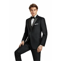 latest design black men suits for wedding groom tuxedos 3piecejacketpantsvestformal business terno masculino costume homme