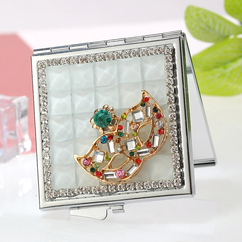 mini beauty makeup compact pocket mirror wedding party bridesmaid girl friend gift souvenir bling colorful crystal sexy mask | Дом и сад