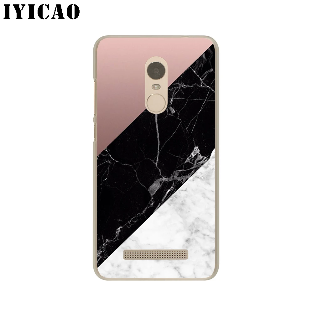 Жесткий чехол IYICAO с геометрическим мрамором для Redmi 8A 6A 4A S2 Note 7 3 4 4X6 5 Pro 5A Prime Plus