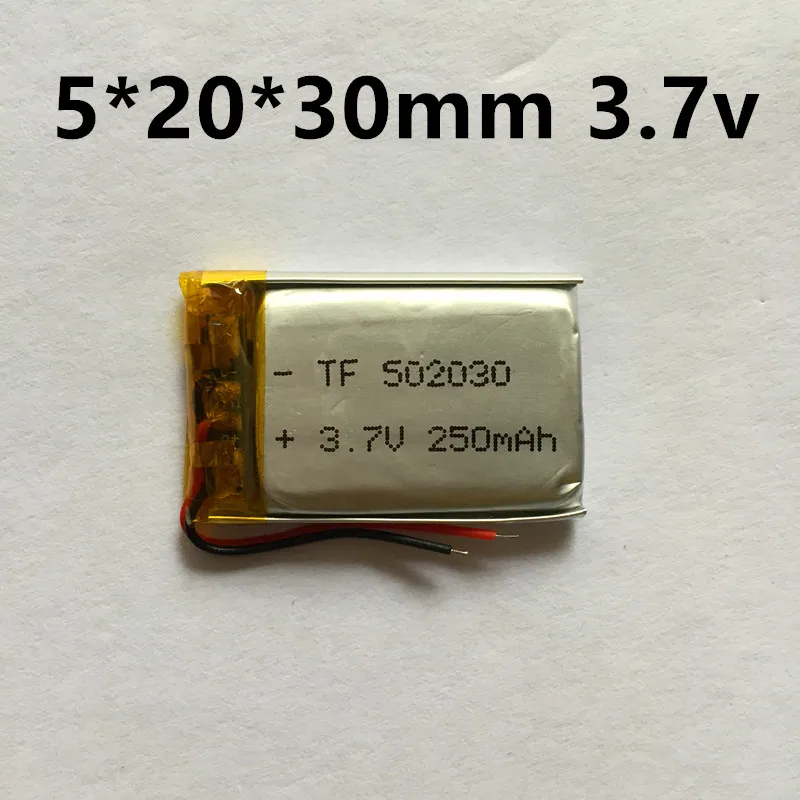 Thium полимерный аккумулятор 502030 3.7 В 250 МАЧ Часы MP3 MP4 thium батареи и другие