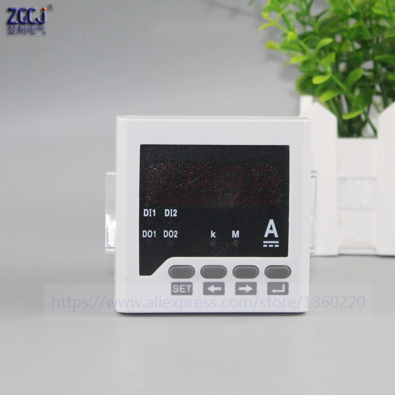 

Panel mounted 72*72mm Single Phase DC AMP Meter/amperemeter,led Digital DC ampere meter, 0-5A current meters with 4-20mA output