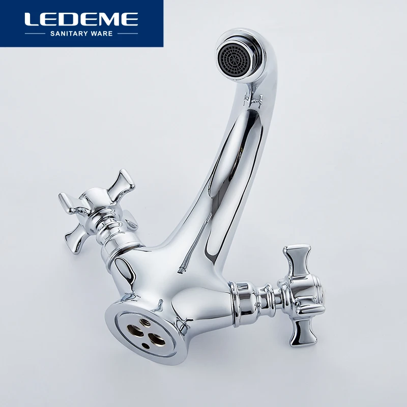 LEDEME Смеситель для умывальника латунь Цвет: хром L1011