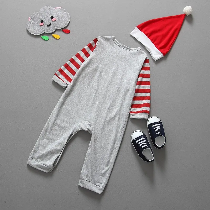 2016 Новинка Рождество ребенка ползунки осень зима Комплекты для девочек Одежда