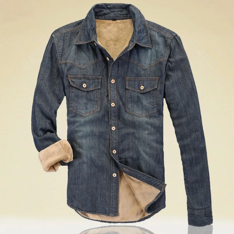 2018 осень зима Новый тонкий теплый Camisas Hombre Manga larga толстые бархатные зимние