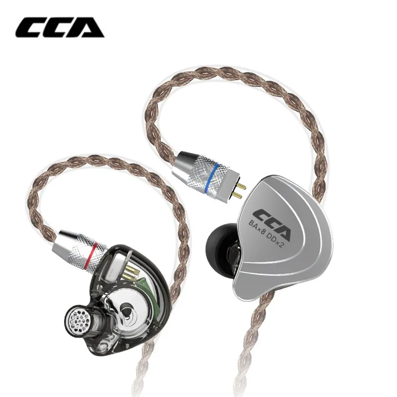 Наушники вкладыши CCA C10 4BA + 1DD гибридные Hi Fi DJ монитор спортивные наушники для бега