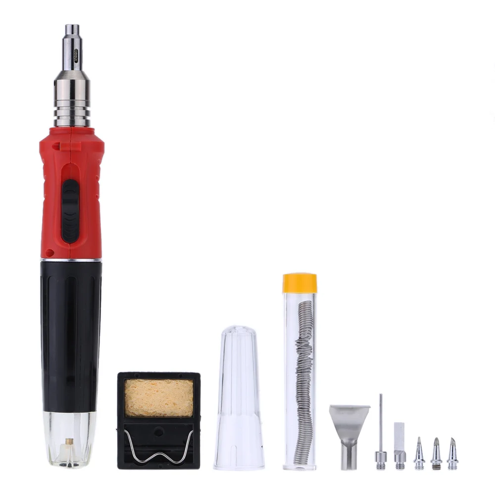 

10 in 1 Professional Gas Soldering Iron Set Pen-style Butane 26ml Welding Kit Torch Welding Equipment +10 psc Accessories