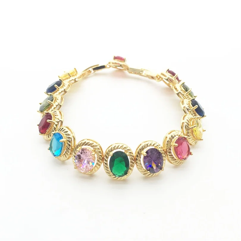 Разноцветные камни синего золота цвет ювелирные изделия звенья цепи браслеты