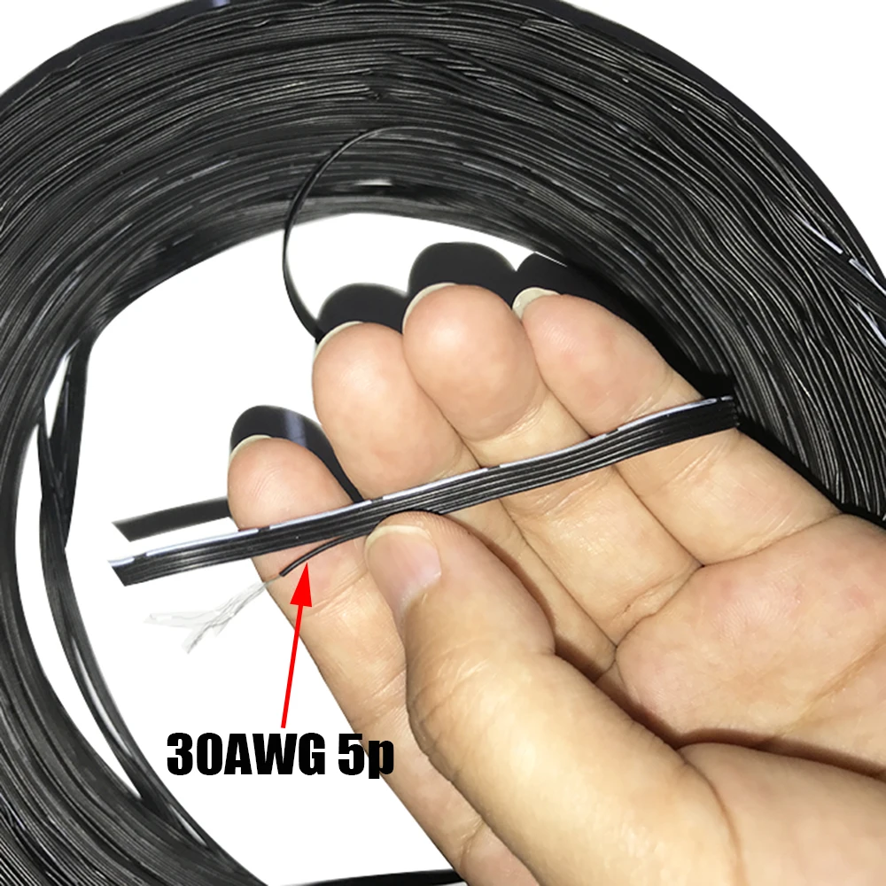 200 метров/рулон провод для сигнала 30AWG 2P 3P 4P 5P 6P высокотемпературный силиконовый