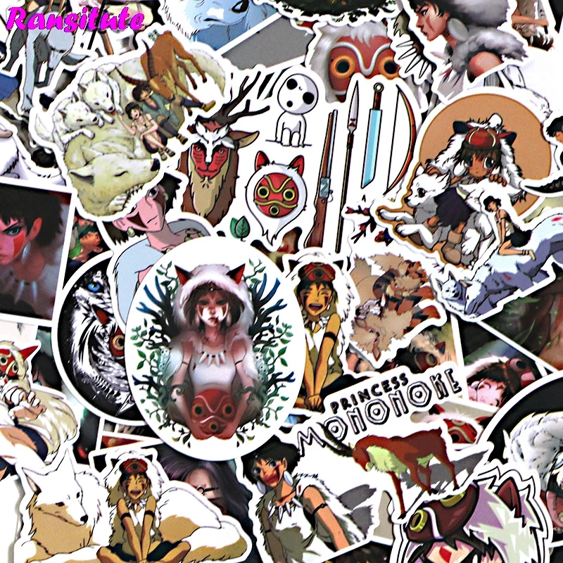 52 шт./компл. принцесса Mononoke каракули наклейка Дети DIY скейтборд ноутбук багаж