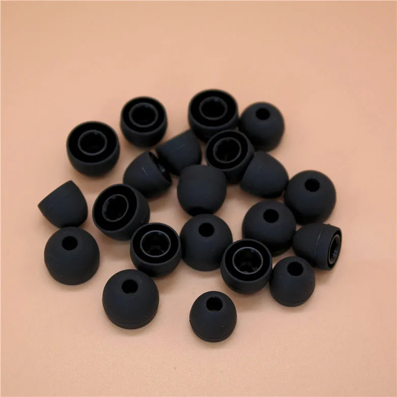 100pcs Black 6mm soft Silicone In-Ear Earphone covers Earbud Tips Ear buds eartips pads cushion for headphone Earphones - купить по
