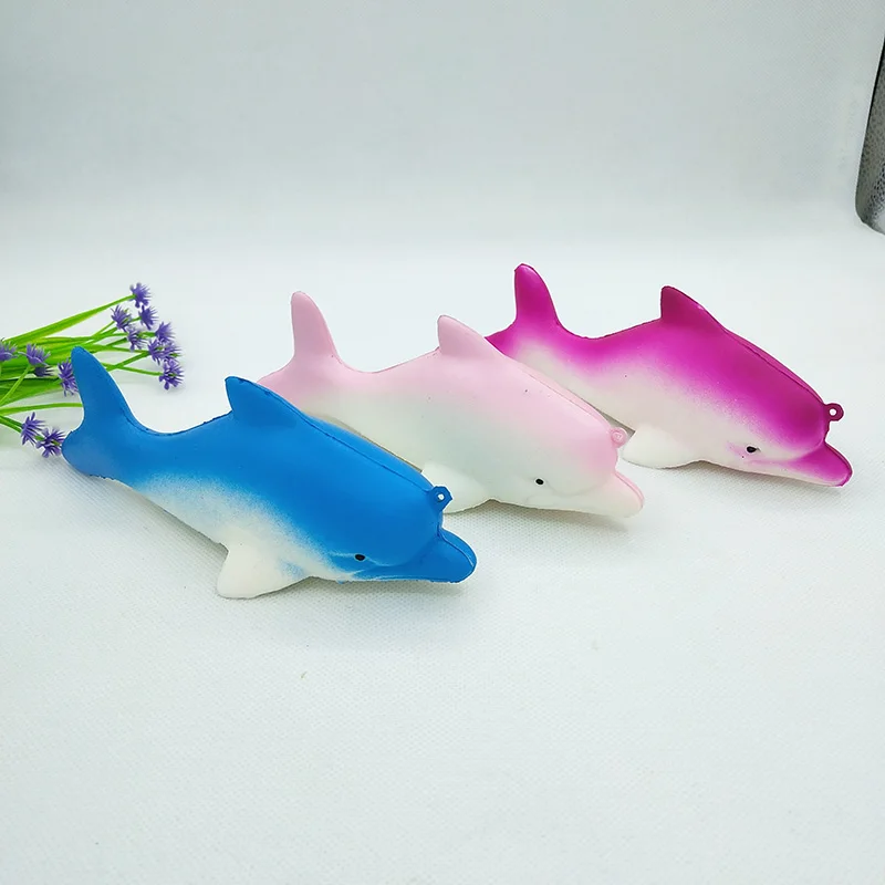 

17.5cm Jumbo squishies Toys Children Slow Rising Antistrss Toy Kawaii dolphin Squishies Stress Relief Toy Funny Squeeze Toy Drop