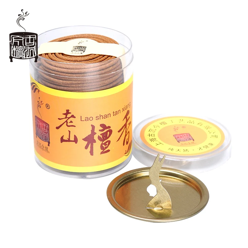 

54pcs/box 2 hours Santenic laoshan sandalwood incense coil indoor natural incense floweryness soothe the nerves decompression