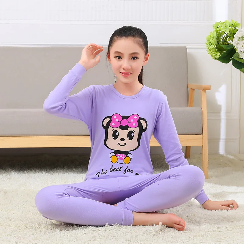 Весенне-осенний комплект детской одежды для подростков пижамные комплекты