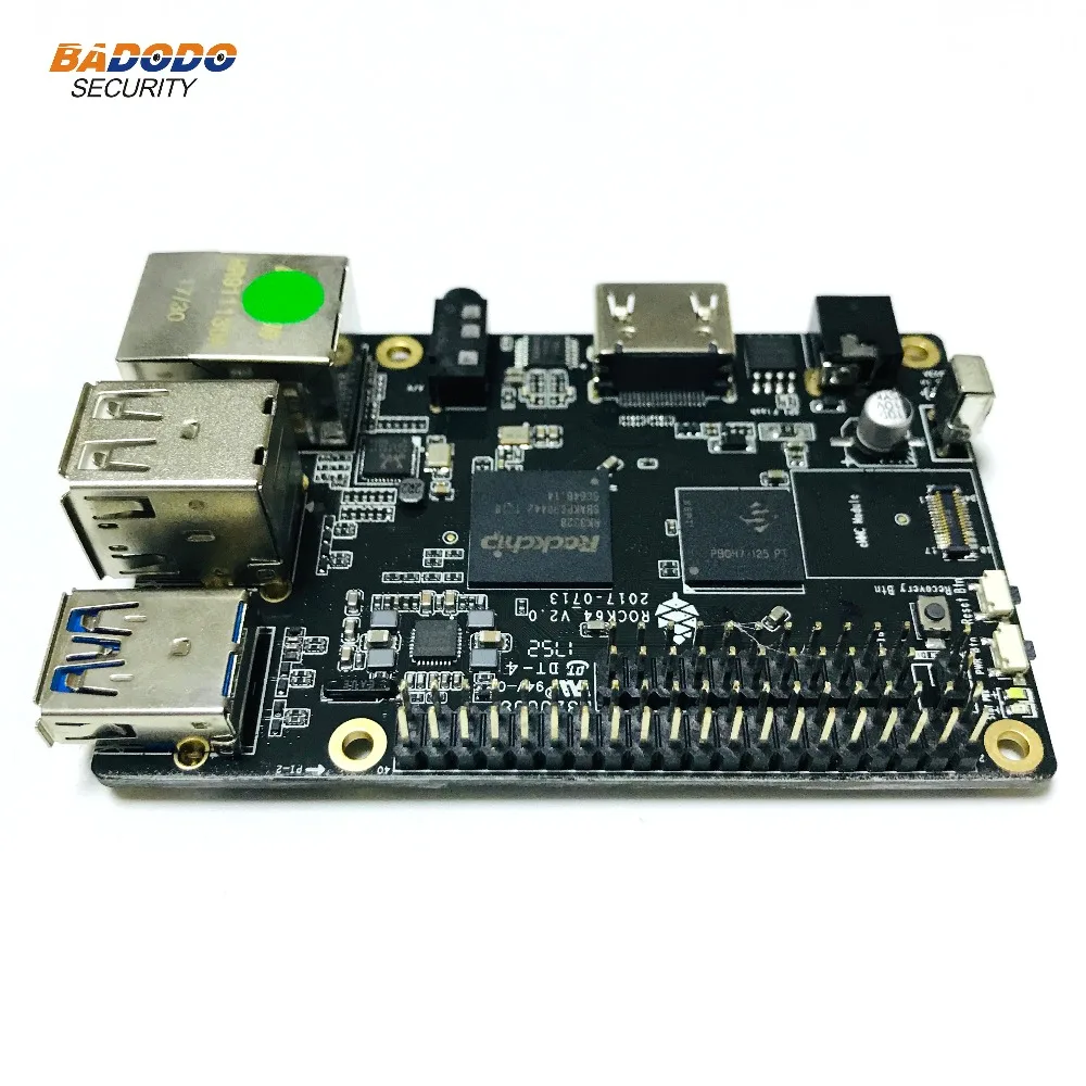 Макетная плата ROCK64 PINE A64 android Linux четырехъядерный + 4 Гб LPDDR3 eMMC socket слот карты Micro SD