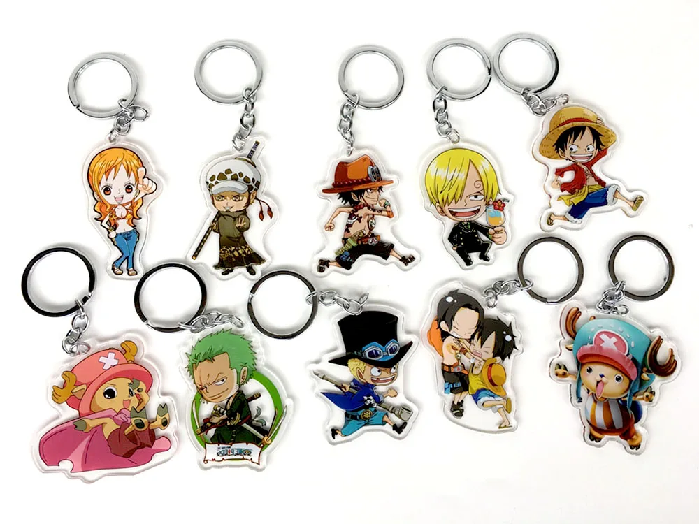 Цельный брелок Luffy Ace Nami Sabo Boa Hancock Zoro Chopper Trafalgar Law аниме акриловый